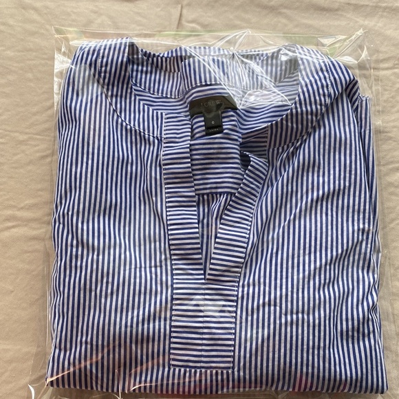 J Crew Stripe Bell Sleeve Strip Top - Picture 6 of 6